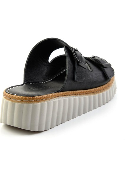 Siyah Leather Kadın Terlik K04281030903 modelleri