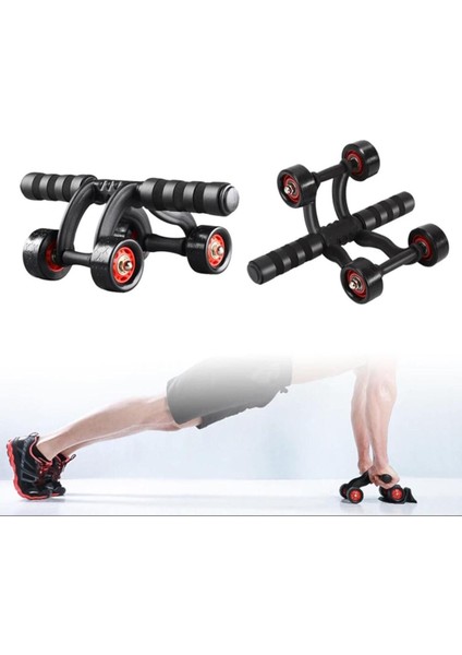 Ab Roller Karın ve Kol Kası Egzersiz Aleti Fitnes Güç Tekerleği Fitness (Diz Pedi Hediye) fırsatları