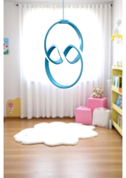 Feliz Mavi Kasa Modern Ultra Süper Beyaz Ledli Avize