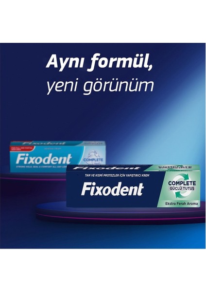 Complete Ekstra Ferah Diş Protezi Yapıştırıcı Krem 47 gr 4 Adet