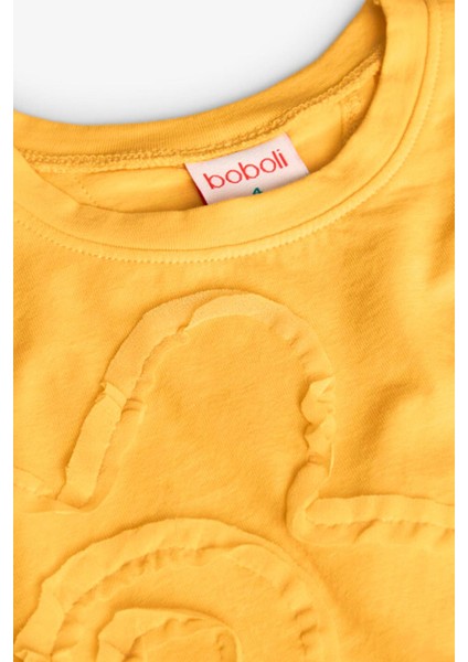 Çiçek Nakışlı Kız Çocuk Tişört modelleri