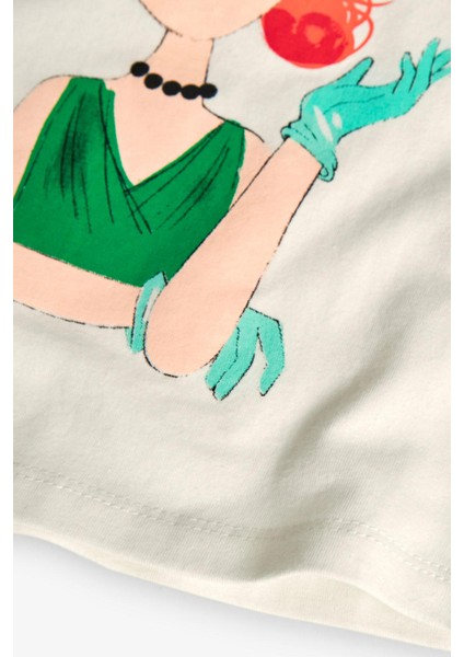 Çiçek Baskılı Kız Çocuk Tişört modelleri