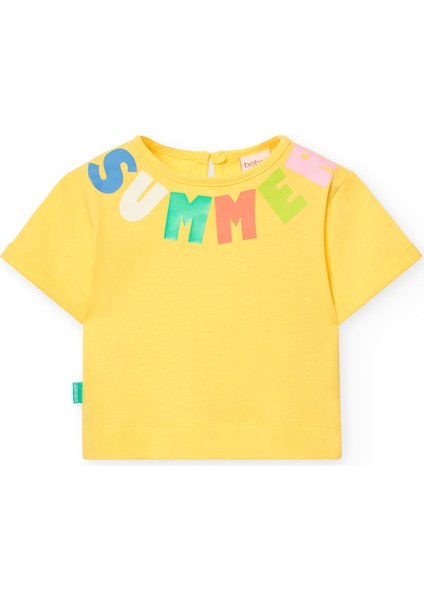 Summer Baskılı Kız Çocuk Tişört