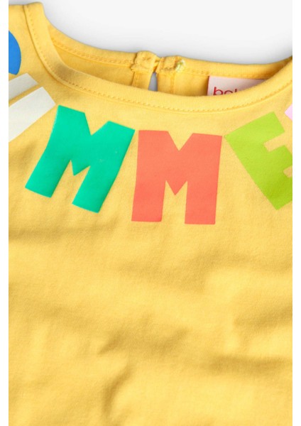 Summer Baskılı Kız Çocuk Tişört modelleri