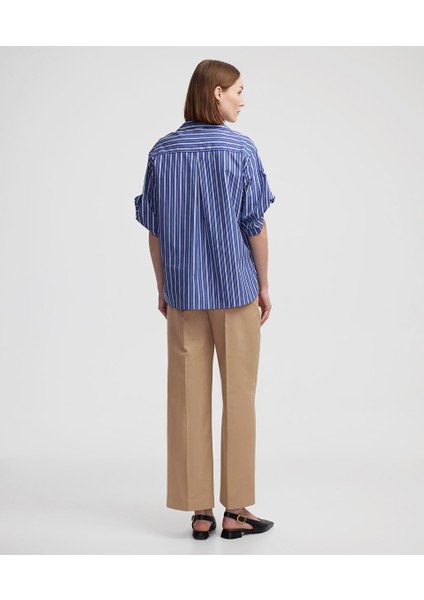 Çizgili Poplin Gömlek IS1240025345015 indirimleri