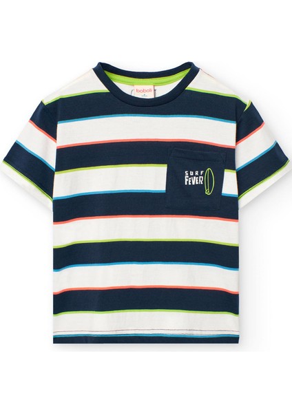 Çizgili Erkek Çocuk Çocuk Tshirt