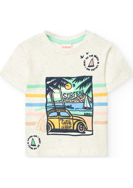 Surfers Baskılı Erkek Çocuk Çocuk Tişört