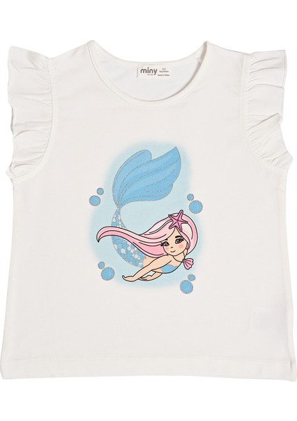 Kız Çocuk Fırfır Kollu Baskılı Tshırt fiyatları