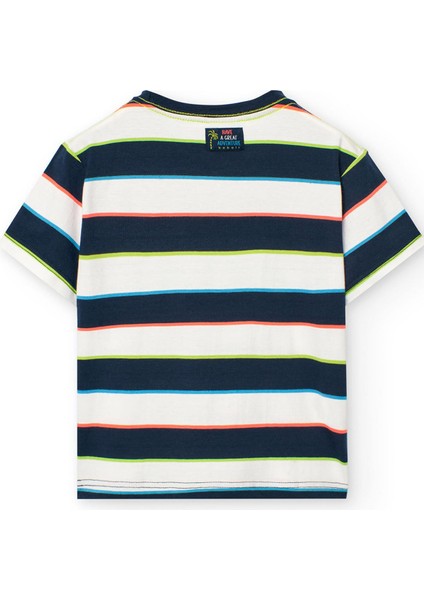 Çizgili Erkek Çocuk Çocuk Tshirt