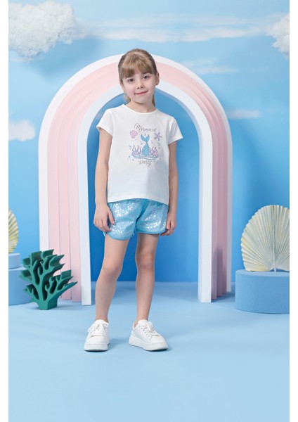 Kız Çocuk Kısa Kollu Baskılı Tshırt