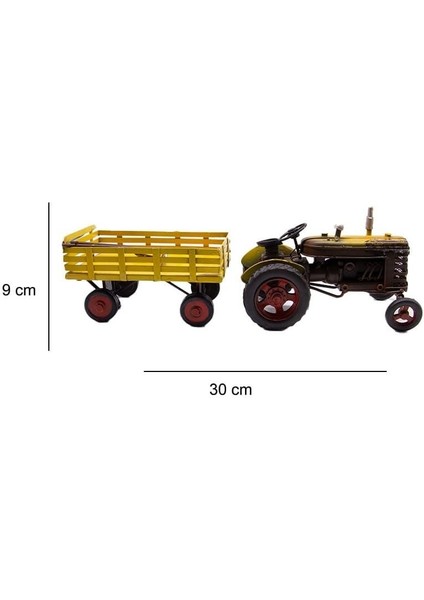 Dekoratif Metal Traktör Römork C1601