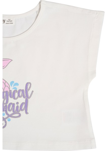 Kız Çocuk Baskılı Crop Tshırt indirimleri