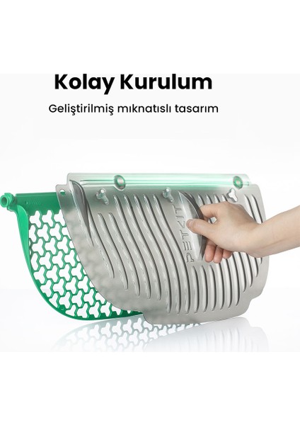 Geniş Delikli Kum Temizleyici | Manyetik, Pratik Set