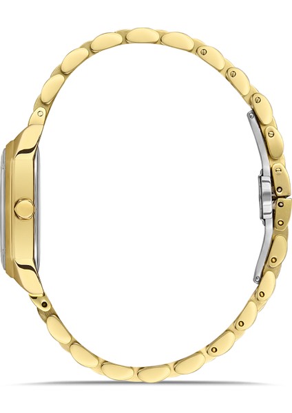 Davıd Guner Sarı Kaplamalı Beyaz Kadranlı Kadın Kol Saati DG-8417LA-B1 fiyatları