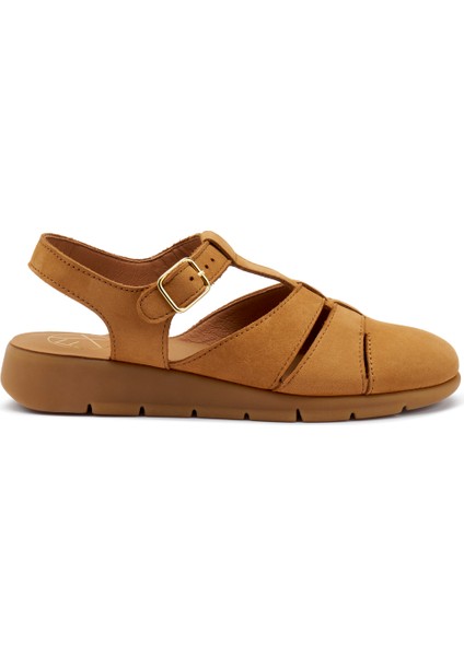Kadın Sandalet 51H6 Frau Nabuk Caramel