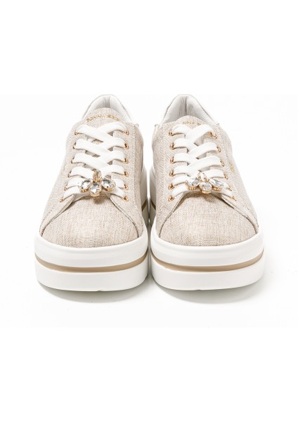 Kadın Sneaker ( Günlük) 185551DS Donna Serena Tomaıa 5551DS Beige Platino fırsatları