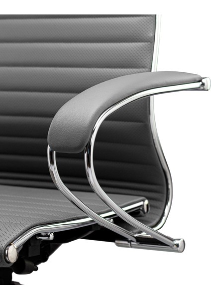 Samurai Ergonomik Deri Ofis Koltuğu / Çalışma Sandalyesi - F.2.1.49 - Gri