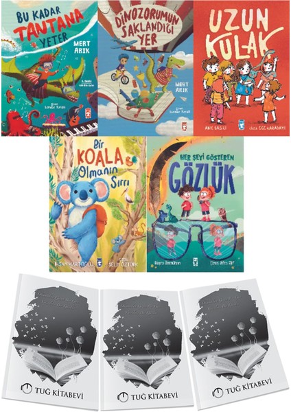 Bu Kadar Tantana Yeter-Dinozorumun Saklandığı Yer-Uzun Kulak-Koala Olmanın Sırrı-Her Şeyi Gösteren Gözlük 5li Set + Hediyeli