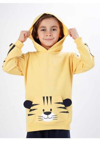 Tiger Baskılı Erkek Çocuk Pamuklu Örme Alt-Üst Takım fırsatları