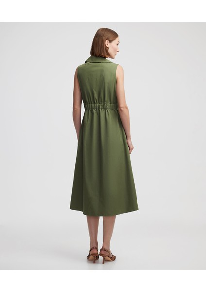 Beli Büzgülü Poplin Gömlek Elbise IS1250002323022 fırsatları