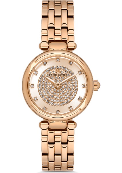 Davıd Guner Rose Kaplamalı Rose Kadranlı Kadın Kol Saati DG-8738LA-C5