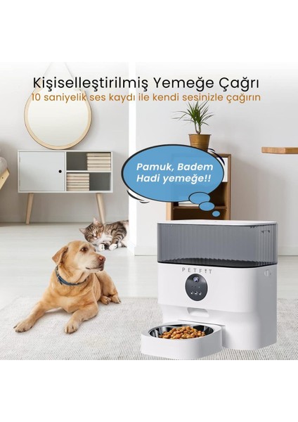 Catmax Pro 5l Wi-Fi Kameralı Akıllı Otomatik Kedi Köpek Mama Kabı Besleme Ünitesi (Sesli Komut+Çelik Kase+App Kontrol) indirimleri