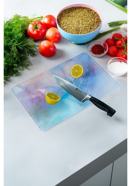 Cam Kesme Tahtası, Kesme Tablası Kenarları Oval, Antiyal, Sunum Tahtası Pembe modelleri