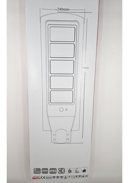 100 W Ledli Solar Sokak Armatürü Beyaz modelleri
