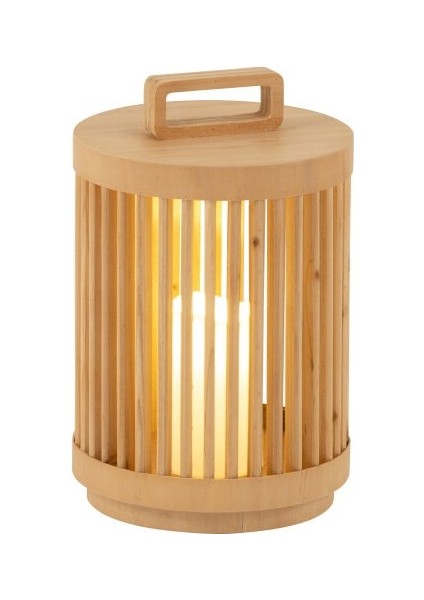 Ledli Ahşap Lamba / S