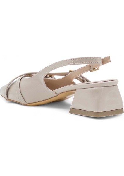 Çapraz Atkı Alçak Topuklu Abiye Rugan Krem fırsatları