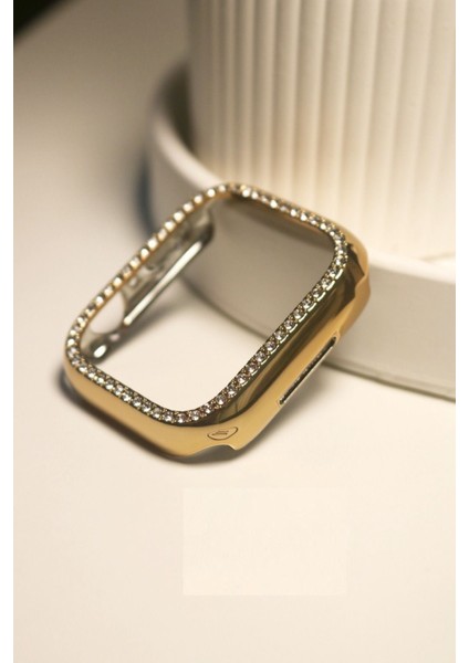 Apple Watch SERIE10 (42MM )Kasa Koruyucu Işıltılı Parlak Taşlı Koruma
