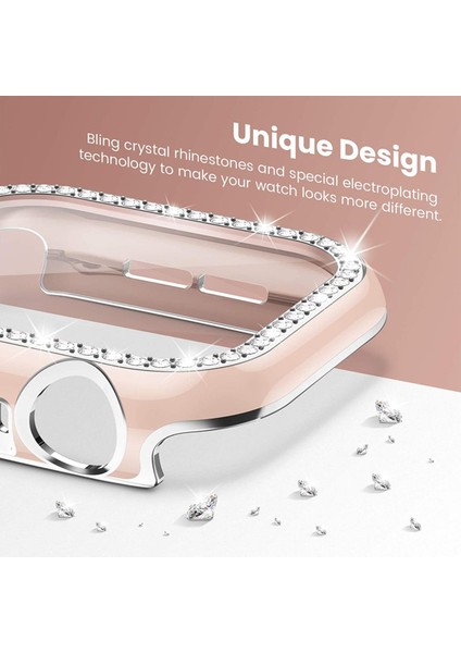 Apple Watch SERIE10 (42MM )Kasa Koruyucu Işıltılı Parlak Taşlı Koruma indirimleri