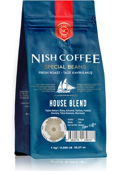 Filtre Kahve House Blend Çekirdek 1 kg modelleri