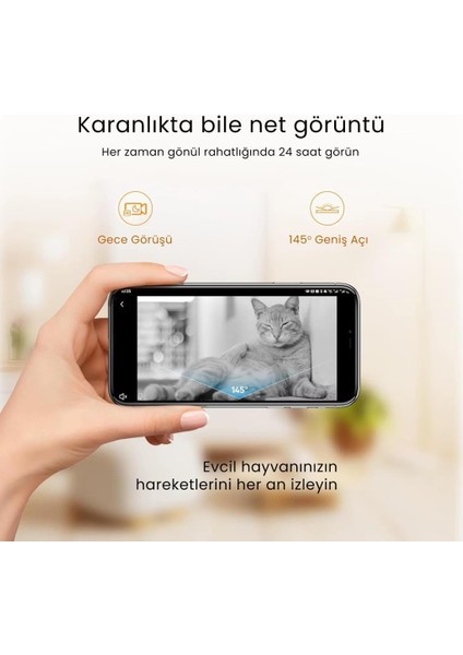 Autodine x 5l Wi-Fi Kameralı Akıllı Otomatik Kedi Köpek Mama Kabı Besleme Ünitesi (Sesli Komut+Çelik Kase+App Kontrol)