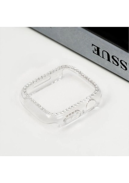 Apple Watch SERI10-46MM Uyumlu Kasa Koruyucu Işıltılı Parlak Taşlı Koruma