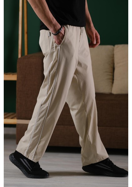 Brand Rahat Kesim Kort Paraşüt Şeritli Outdoor Erkek Eşofman Alt fırsatları