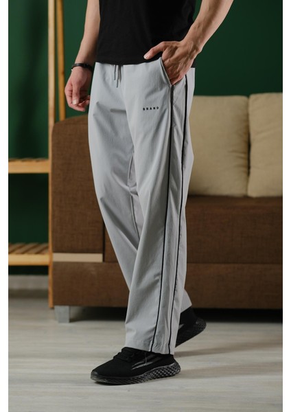 Brand Rahat Kesim Kort Paraşüt Şeritli Outdoor Erkek Eşofman Alt