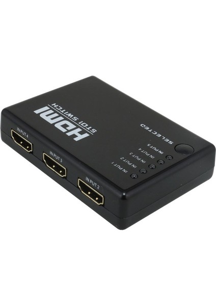 5 Giriş 1 Çıkış HDMI Swıtcher Toplayıcı Kumandalı Adaptörsüz (4172)