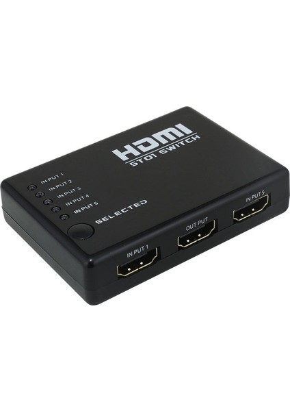 5 Giriş 1 Çıkış HDMI Swıtcher Toplayıcı Kumandalı Adaptörsüz (4172)