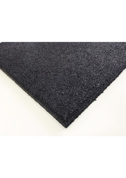 Siyah Renk Karo Kauçuk Zemin Kaplama 15 Adet 40X40 2cm Epdm Sbr Zemin Karosu