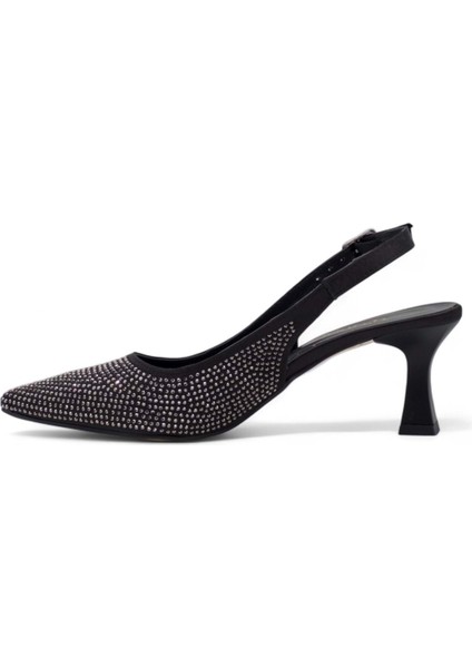 Taşlı Alçak Kadeh Topuklu Abiye Siyah fiyatları