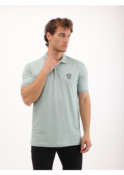 Erkek Regular Fit Polo Yaka Interlok T-Shirt fırsatları