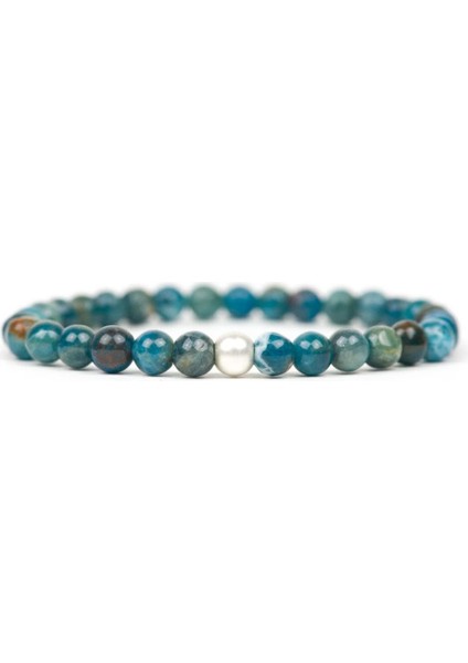 Unisex Apatit Doğal Taş Bileklik