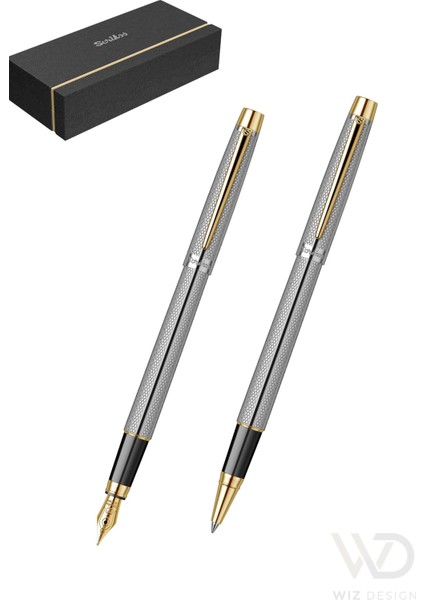 722W Dolmakalem + Roller Set Gold Krom Hediyelik Kutulu