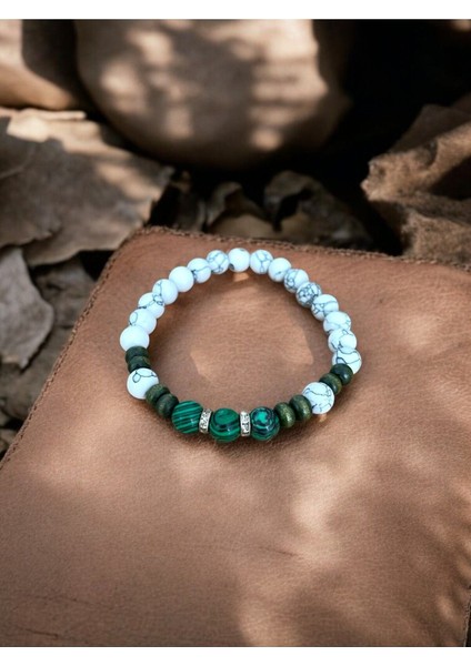 Duygusal Arınma ve Sakinlik: Havlit ve Malakit Doğal Taşlı Bileklik