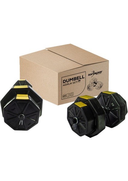 30 kg (150 Cm) Düz Bar Z Bar Dambıl-Dumbell-Ağırlık-Halter–full Set Sarı Kapaklı
