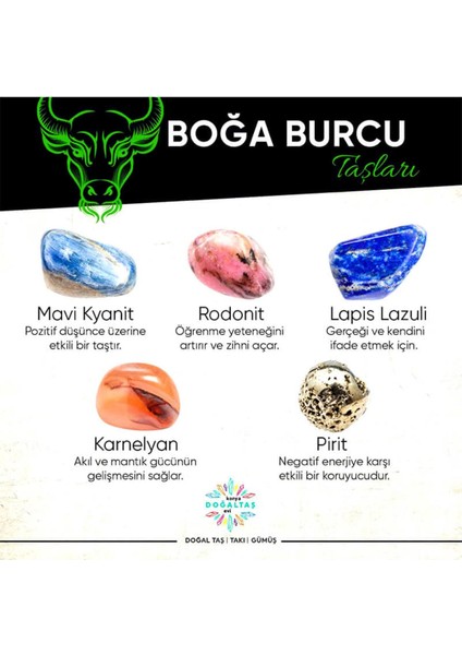 Özel Tasarım Boğa Burcu: Unisex Doğal Taş Bileklik fiyatları