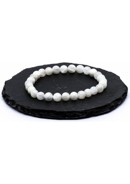 Ay Taşı Işığı: Unisex Litoterapik Doğal Taş Bileklik