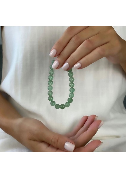 Kadın Yeşil Aventurin Doğal Taş Bileklik