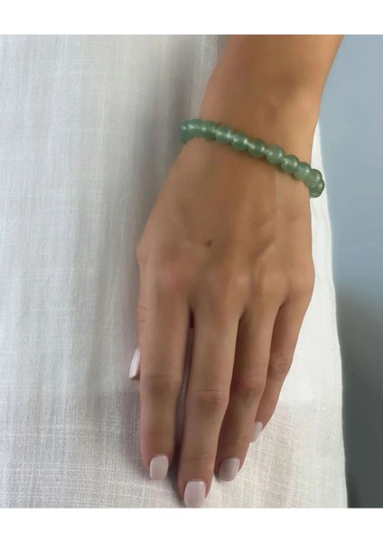 Kadın Yeşil Aventurin Doğal Taş Bileklik modelleri